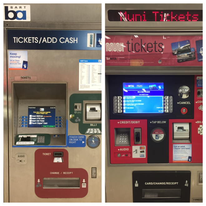 Bart vs Muni -máquinas para a compra do ticket 
