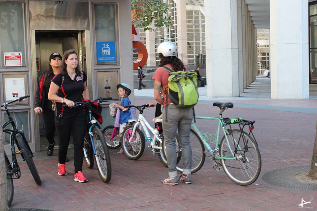 Bicicletas e trasnporte público em San Francisco