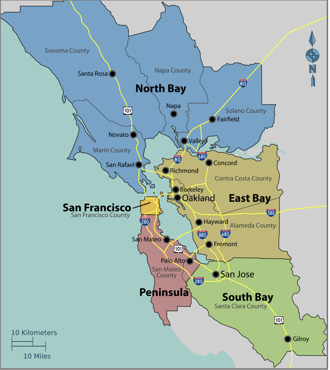 Mapa Bay Area