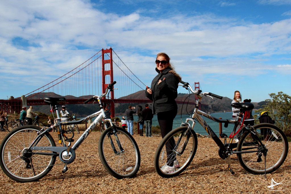 De bike na Golden Gate Bridge