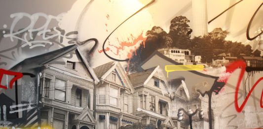 Paredes estilosas do Spin - Ping-pong club em San Francisco