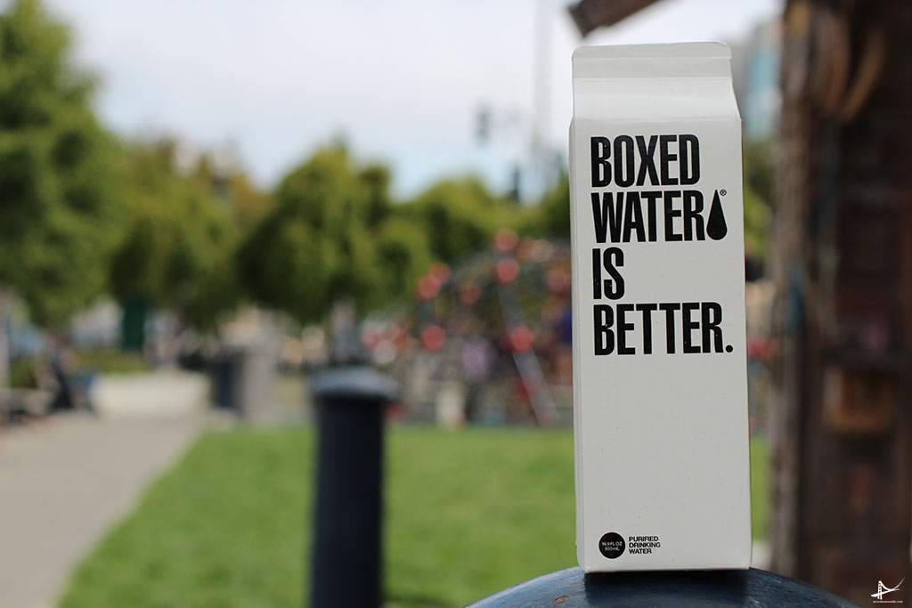Boxed water em San Francisco