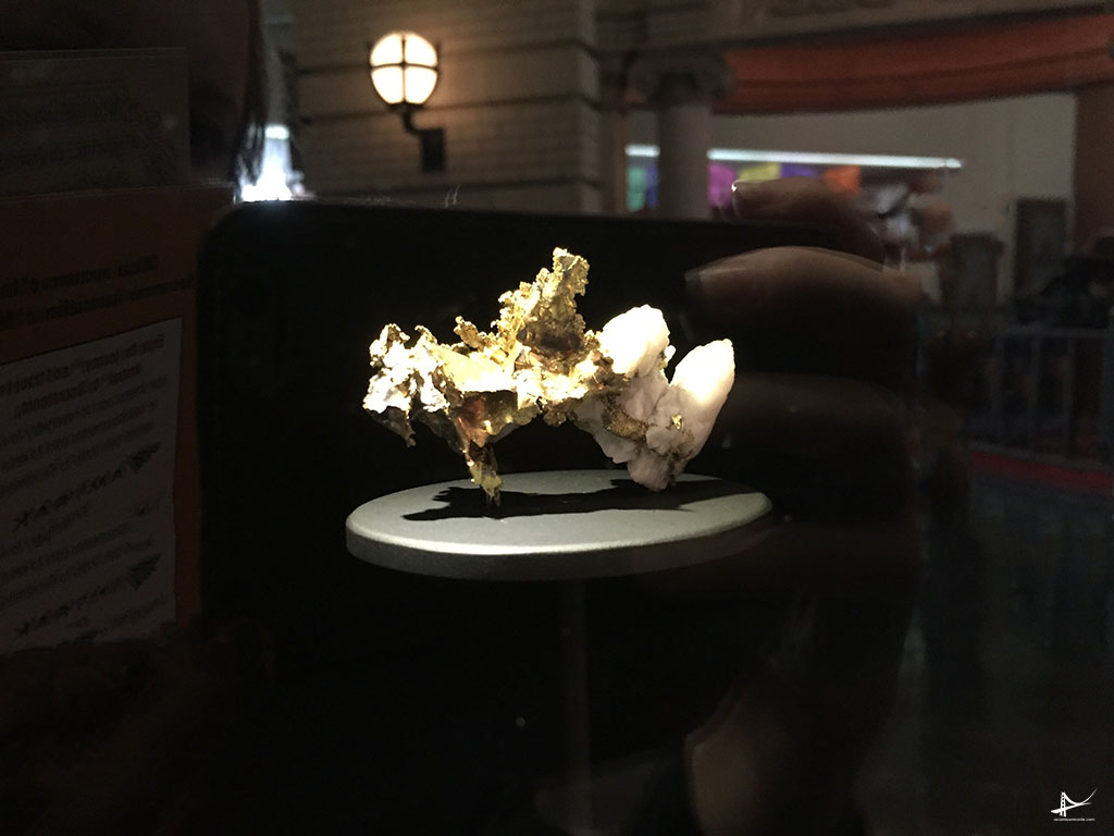 Vestigios do ouro no museu em Sacramento