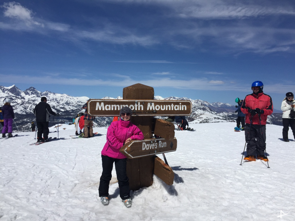 No topo da Mammoth Mountain