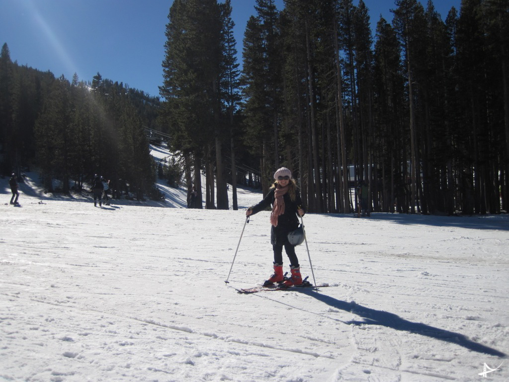 Eu esquiando pela primeira vez no Mt Rose