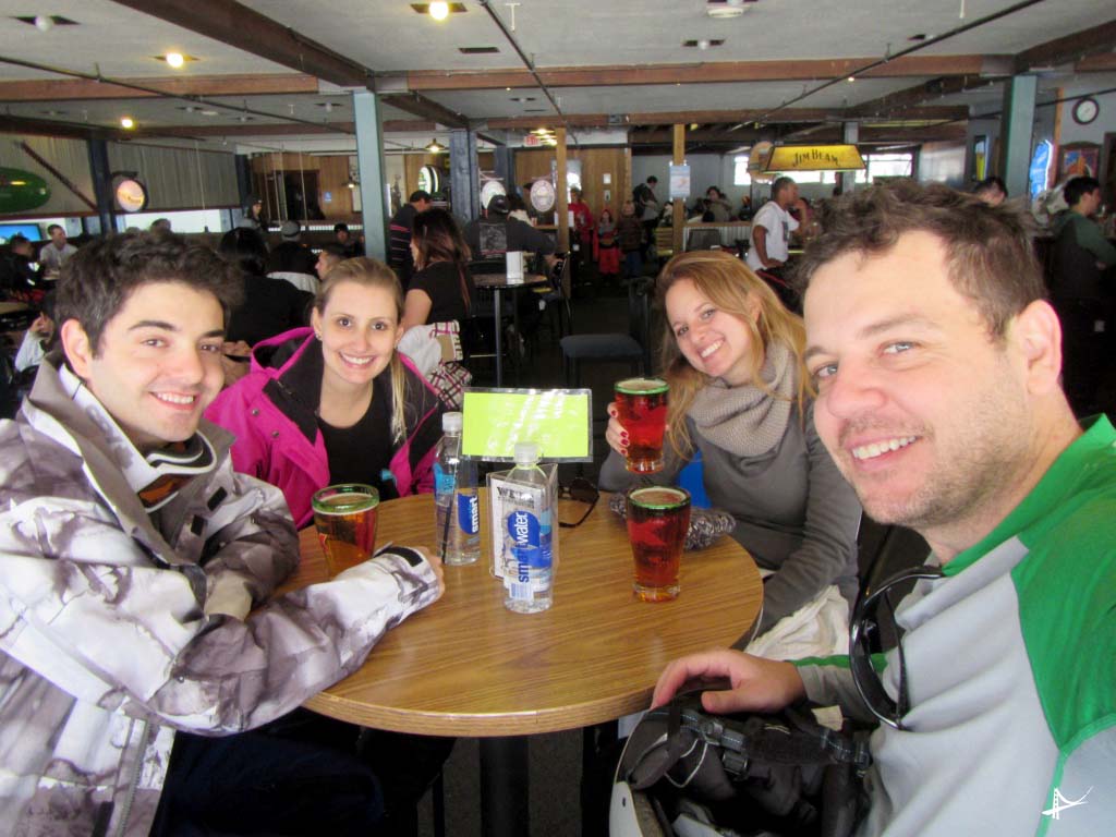 Um break do esqui na Boreau com amigos