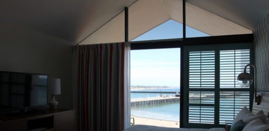 Vista do quarto no Dream Inn