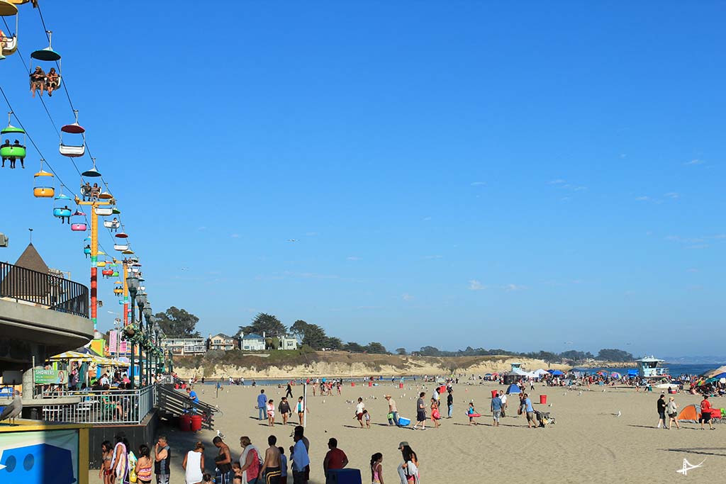 O parque na beira da praia em Santa Cruz