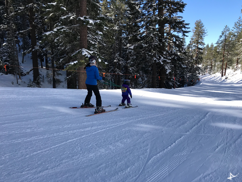 ski com crianças