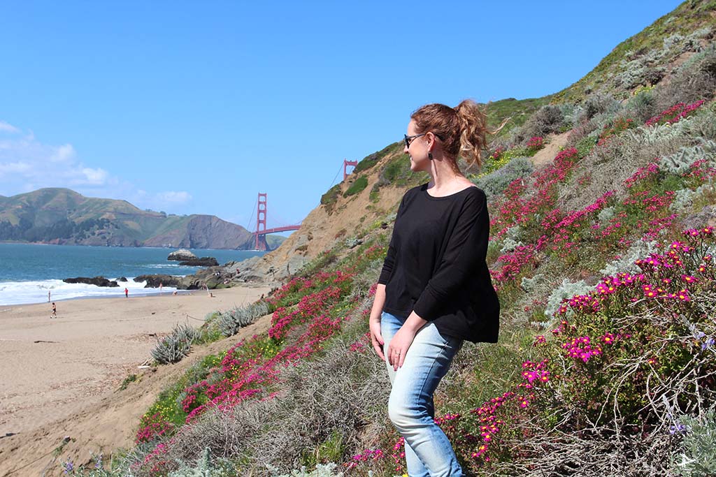 Vista da Golden Gate bridge da Baker Beach