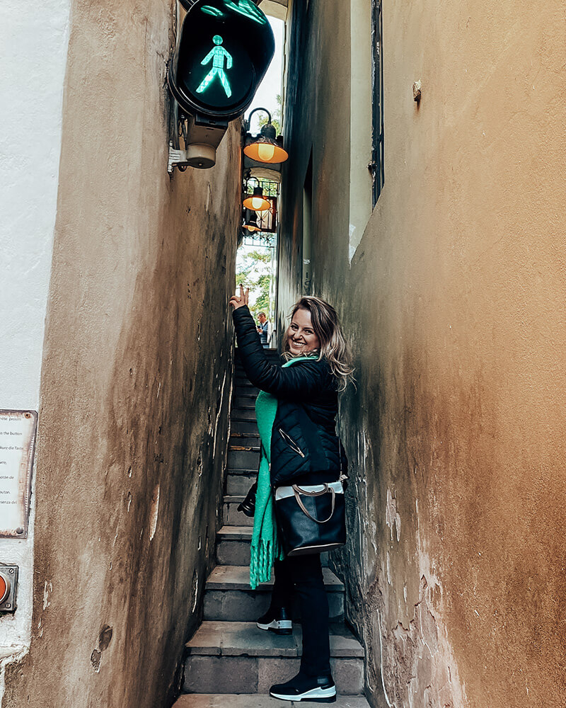 Rua estreita em Praga